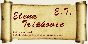 Elena Tripković vizit kartica